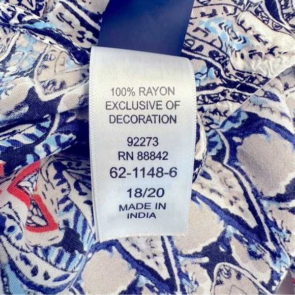 Swimsuits For All Kelsea cover up tunic in blue boho coral 18/20 - Picture 11 of 11